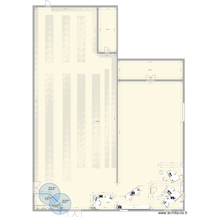 depot futur 4. Plan de 4 pièces et 614 m2