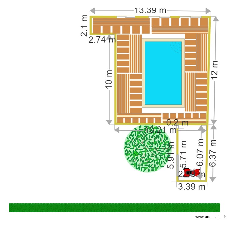 piscine jardin2. Plan de 0 pièce et 0 m2