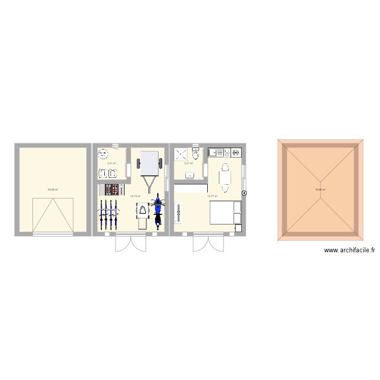 Abri de jardin. Plan de 0 pièce et 0 m2