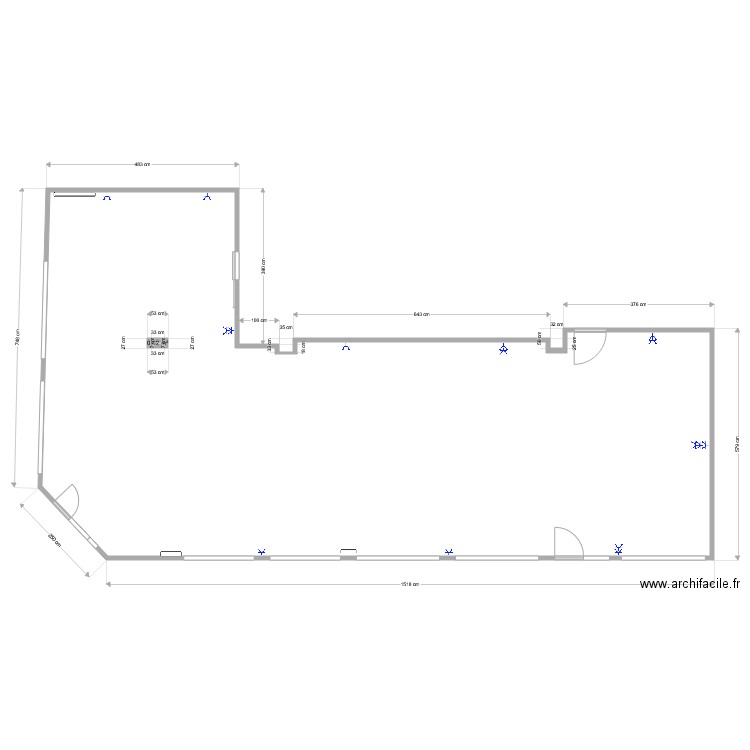 Salle d expo Esch. Plan de 1 pièce et 0 m2