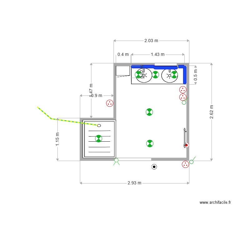 sdb parents basique. Plan de 0 pièce et 0 m2