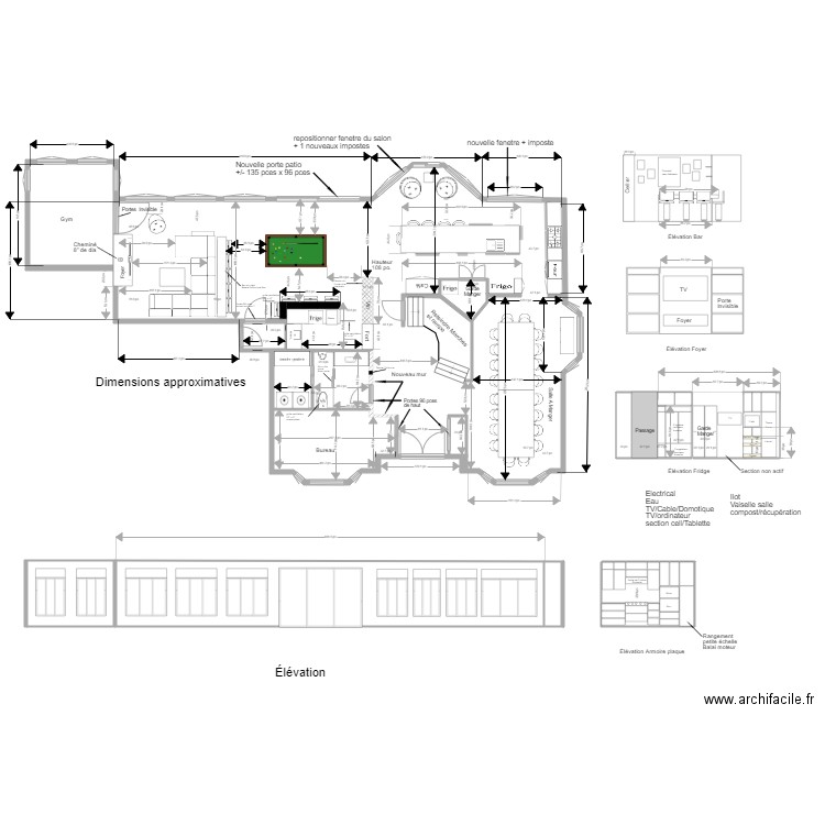 cuisine ilot plan maison garde manger en gypse et frigo 42 pces. Plan de 0 pièce et 0 m2