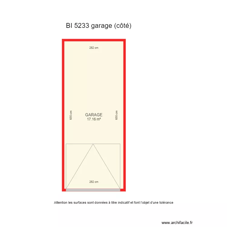 BI 5233 GARAGE. Plan de BI 5233 GARAGE. Plan de