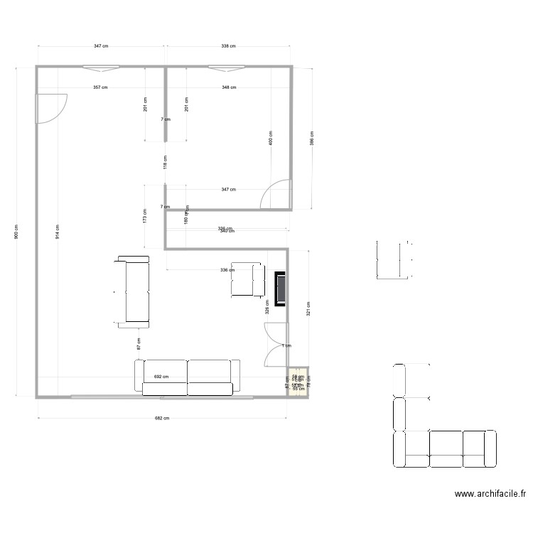 RdC VB baie vitrée. Plan de 0 pièce et 0 m2