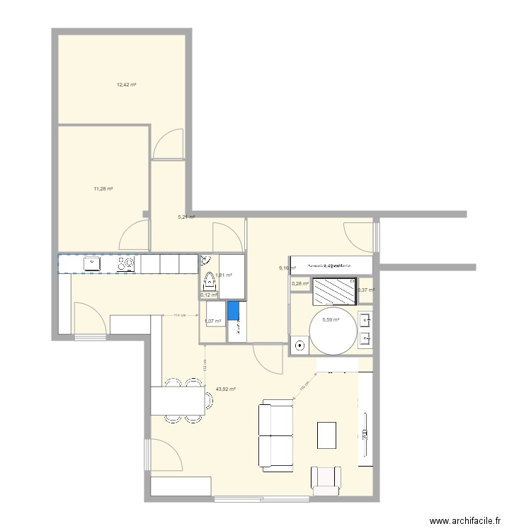 LIGNE BLEUE 32. Plan de 0 pièce et 0 m2