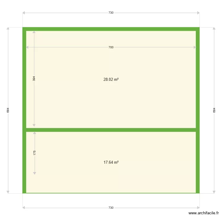 Box chevaux 01. Plan de 