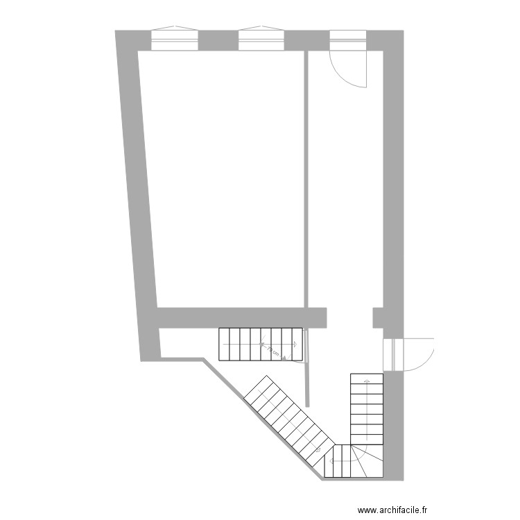 audouze rez de chaussée. Plan de 0 pièce et 0 m2