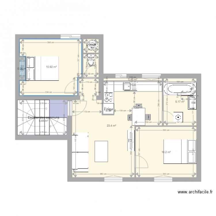 Appartement Gare étage 2. Plan de 0 pièce et 0 m2