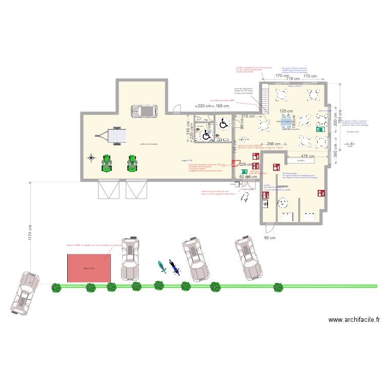 les tadornes V2. Plan de 5 pièces et 286 m2