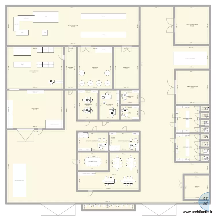 PLAN 1260M2 v2. Plan de 