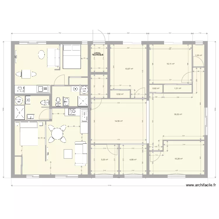 Yvrac SSOL Projet 3 Meublé. Plan de Yvrac SSOL Projet 3 Meublé. Plan de