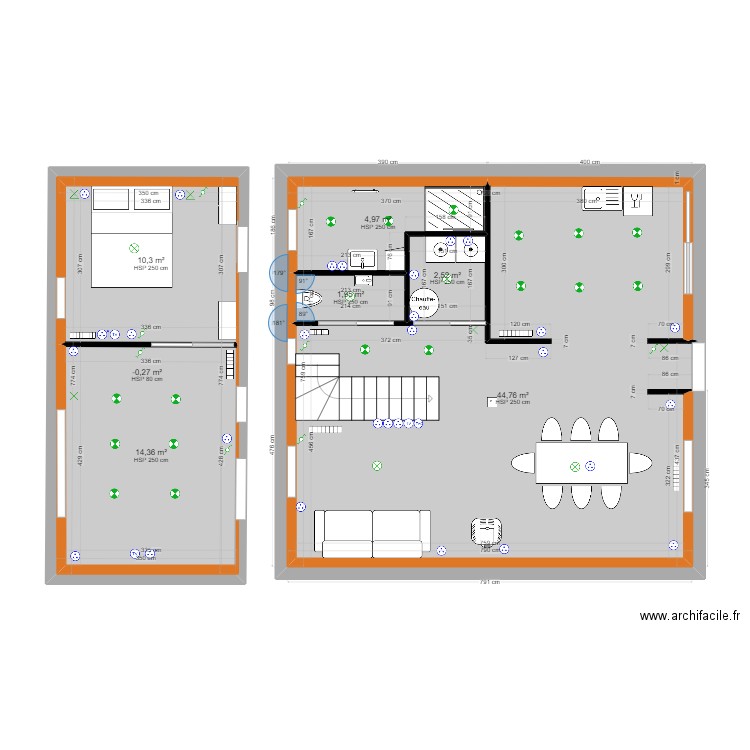 plan du 11/11/22. Plan de 7 pièces et 106 m2