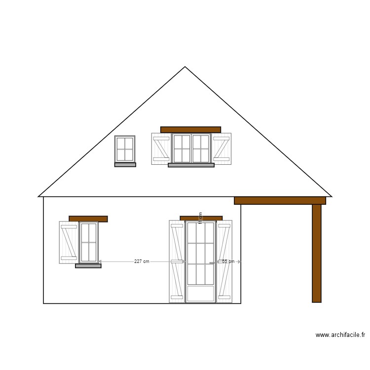 Facade ouest cible 2. Plan de 0 pièce et 0 m2