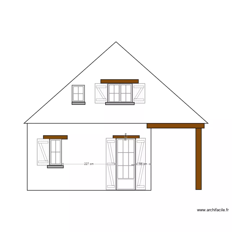 Facade ouest cible 2. Plan de 