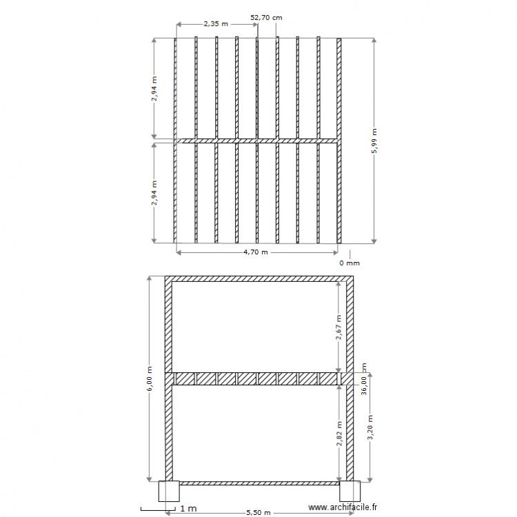 PLANCHER COUPE. Plan de 0 pièce et 0 m2
