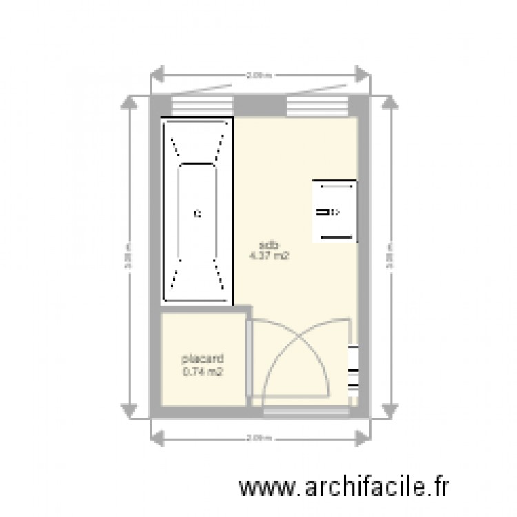 plan sdb tallon. Plan de 0 pièce et 0 m2