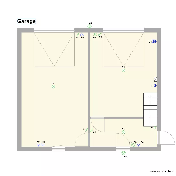 Garage mons. Plan de 