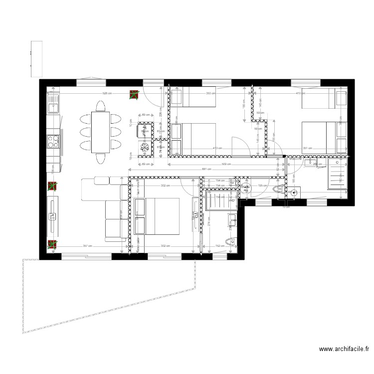 la madrague a Alexandra etage modif 6 alex. Plan de 0 pièce et 0 m2