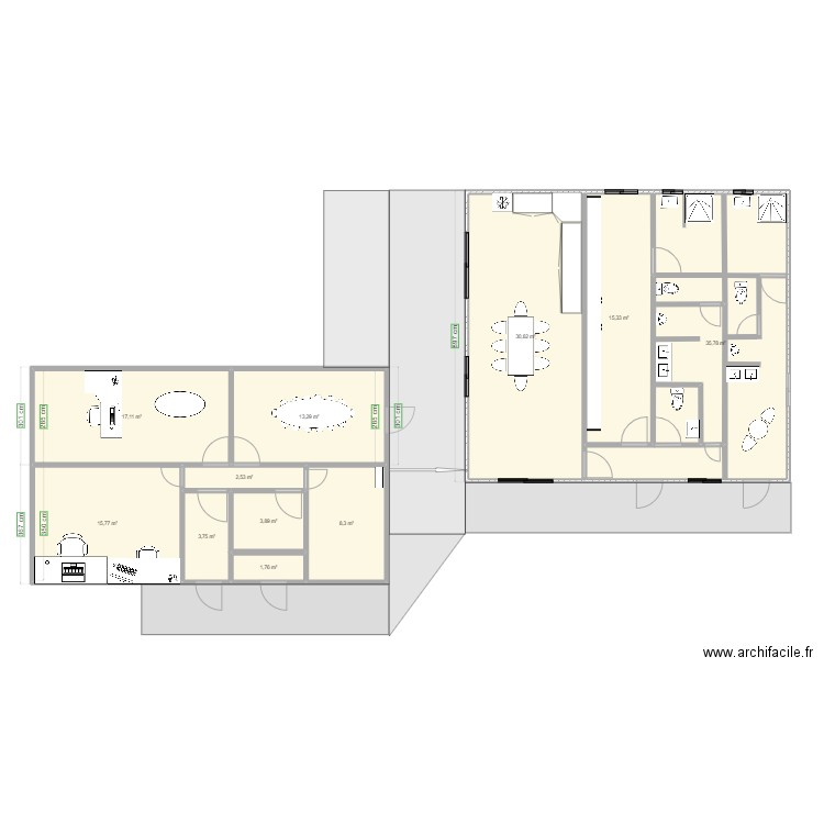 BUREAU BLAYE existant. Plan de 0 pièce et 0 m2
