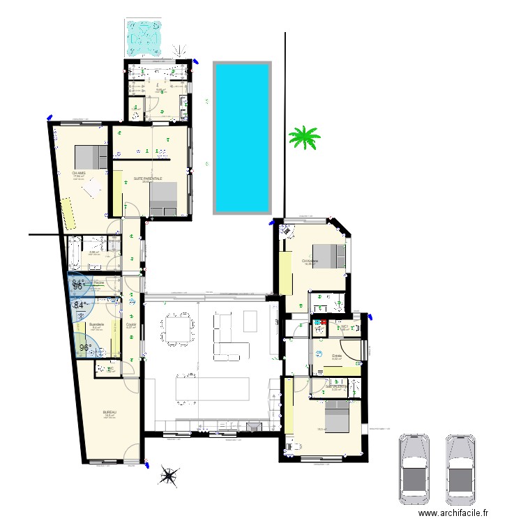 BOUAYE 02112021. Plan de 17 pièces et 141 m2