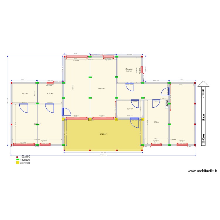 105 1 Andrew svai. Plan de 0 pièce et 0 m2