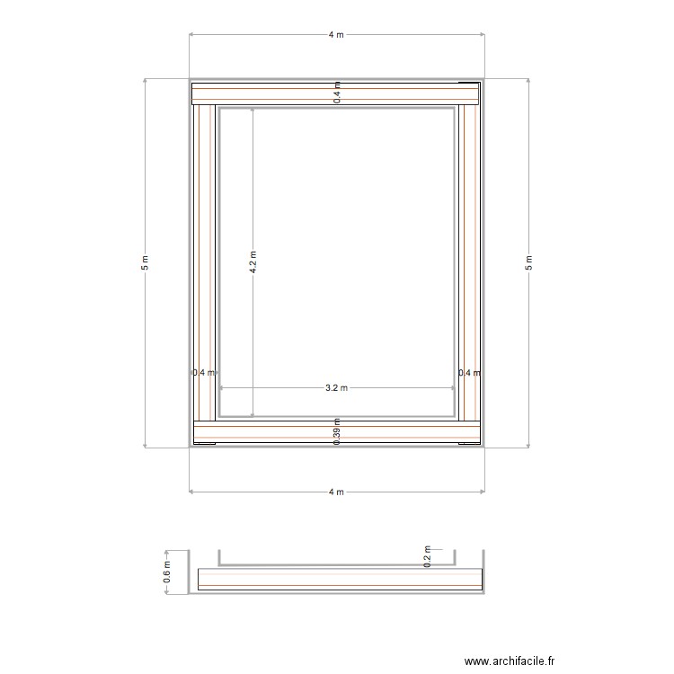 fondation. Plan de 0 pièce et 0 m2