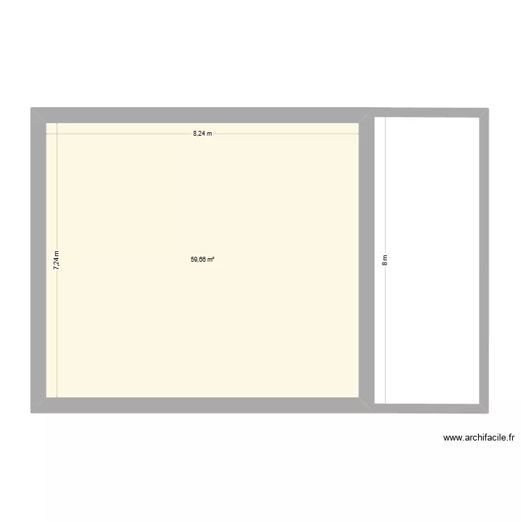 Kojua 4.110_RDZ. Plan de 1  et 60 m²