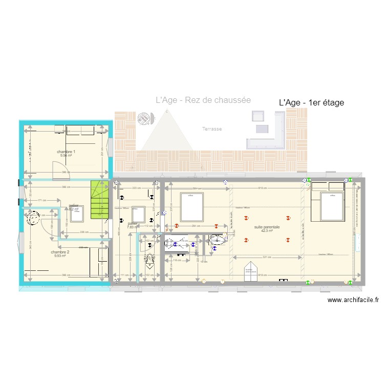 Age extension 2. Plan de 0 pièce et 0 m2