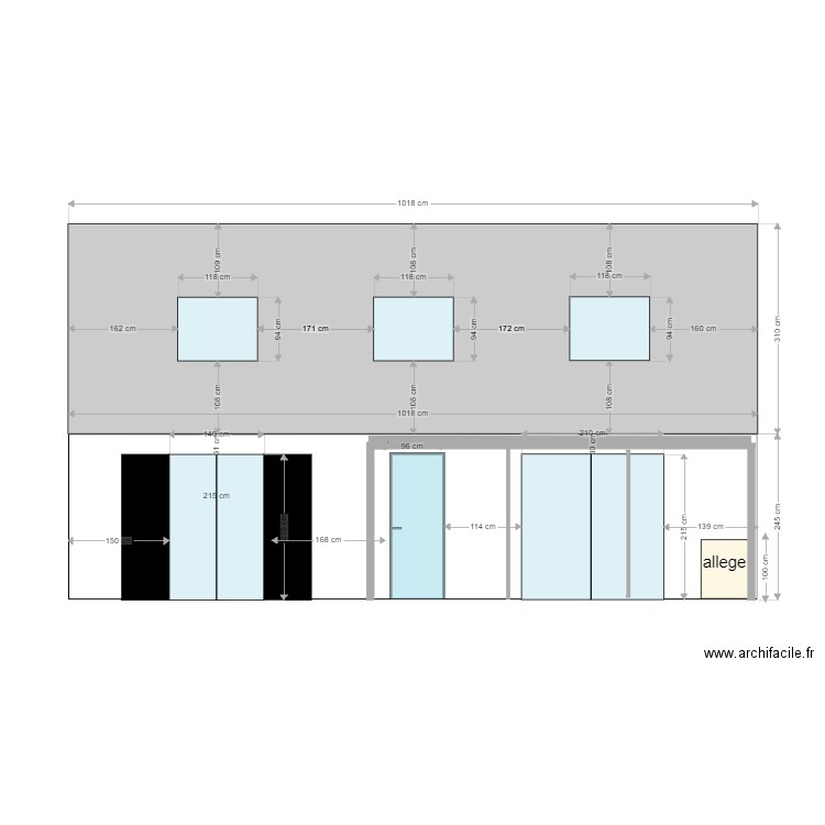 Plan sud Projet IFCT. Plan de 0 pièce et 0 m2