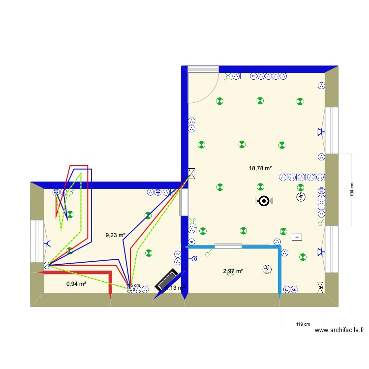 Louis Pasteur PC Chambre circuit 2. Plan de 0 pièce et 0 m2