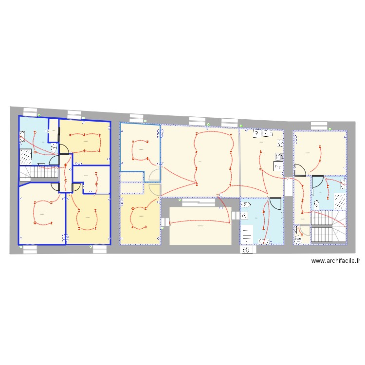 erwan sch r+1. Plan de 24 pièces et 353 m2