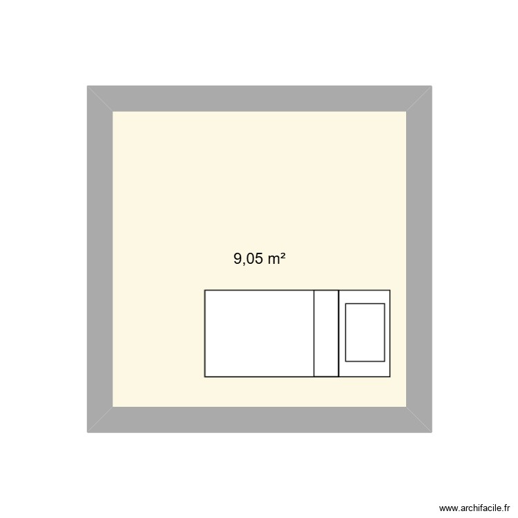 Chambre Guillaume lit simple. Plan de 0 pièce et 0 m2 Chambre Guillaume lit simple. Plan de 0 pièce et 0 m2