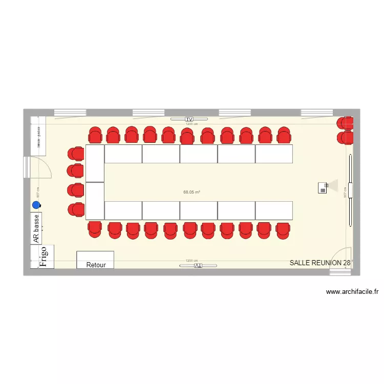 Salle r&eacute;union 28. Plan de 