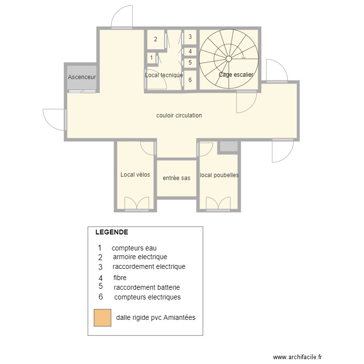 Parties communes Rdc. Plan de 0 pièce et 0 m2