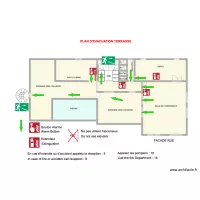Plan &eacute;vacuation g&eacute;n&eacute;ral Terrasse