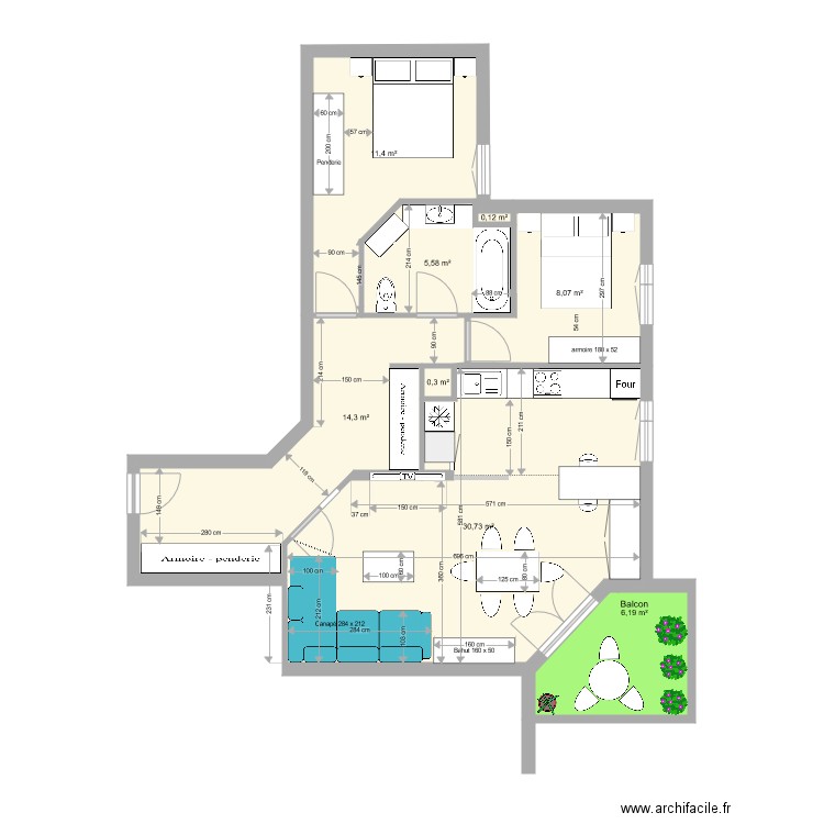 Appartement Flo V3. Plan de 0 pièce et 0 m2