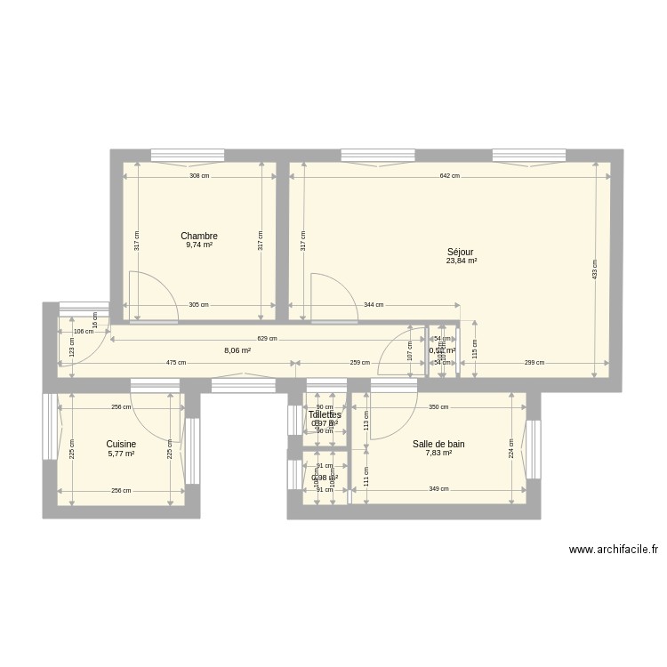 PLan Appart 2. Plan de 0 pièce et 0 m2