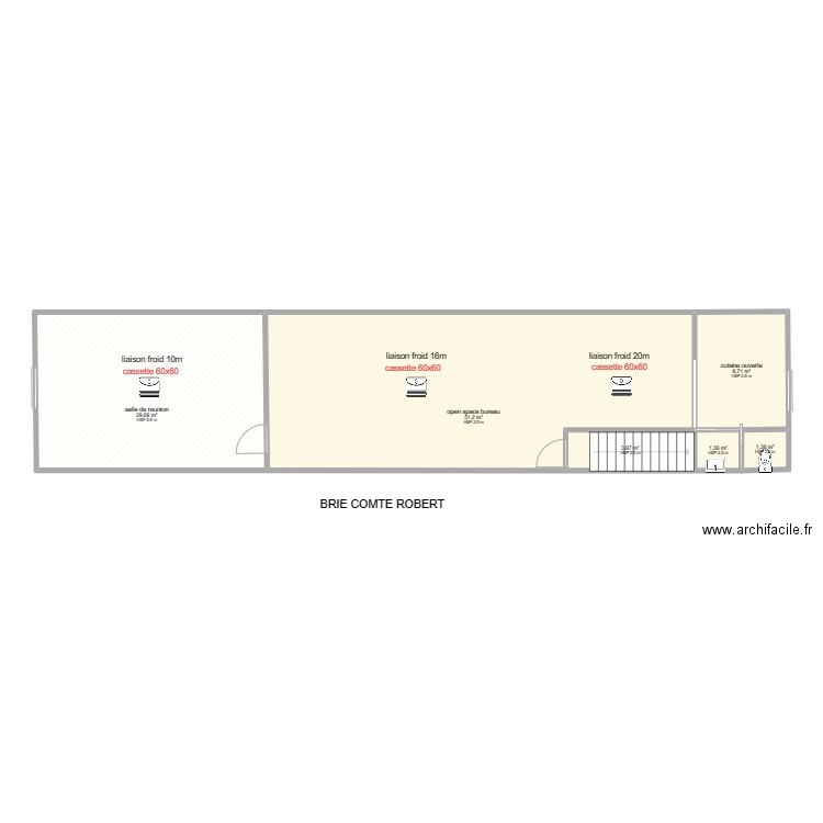 CLIM BRIE COMTE ROBERT. Plan de 6 pièces et 96 m2