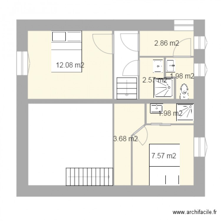 grange V10 1 er étage 10 avril. Plan de 0 pièce et 0 m2