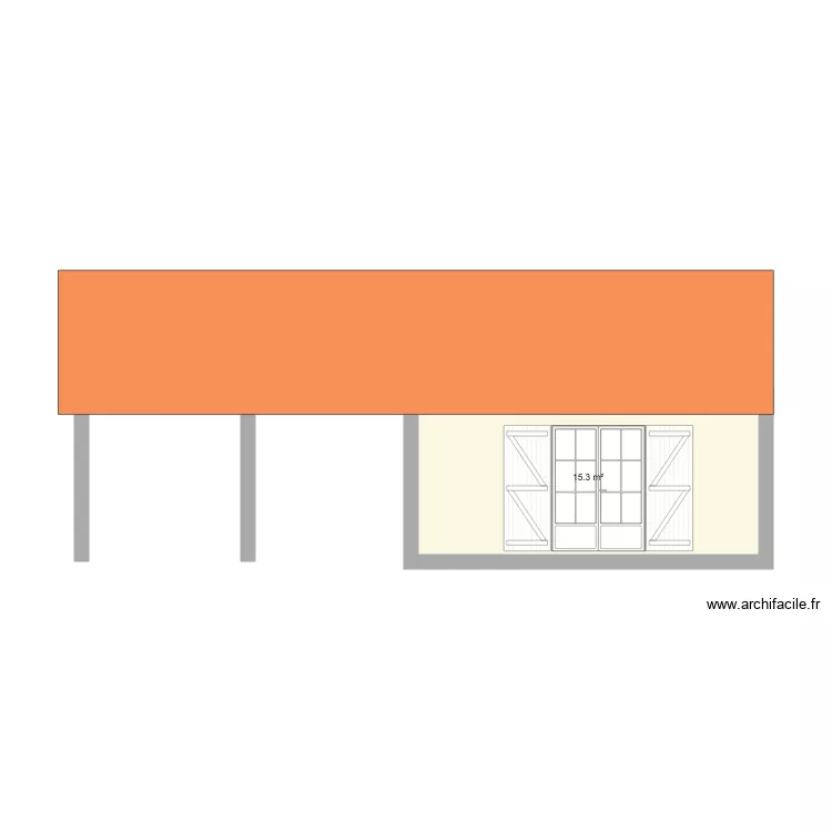 FACADE GARAGE. Plan de 