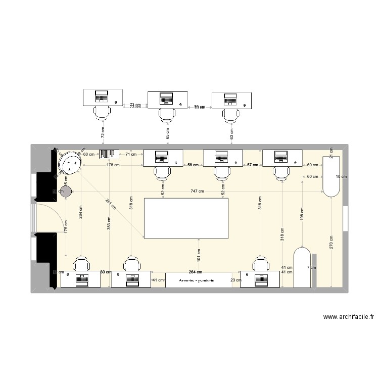 Atelier AdH . Plan de 5 pièces et 37 m2