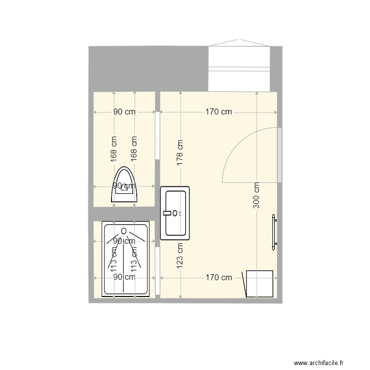 salle eau 1er étage. Plan de 0 pièce et 0 m2