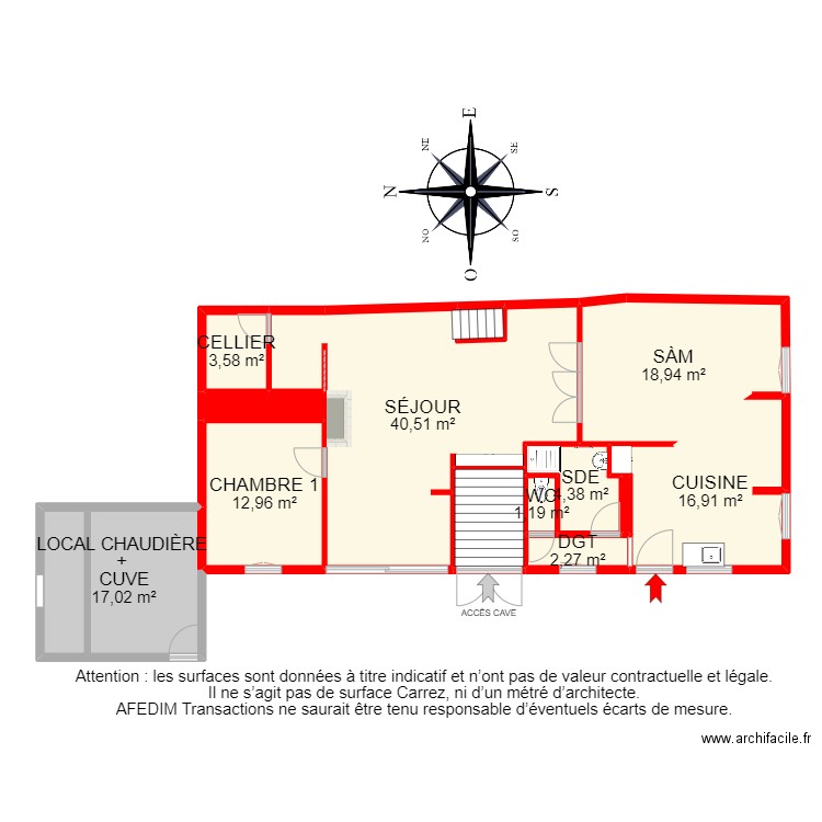 BI 14135 - . Plan de 23 pièces et 282 m2