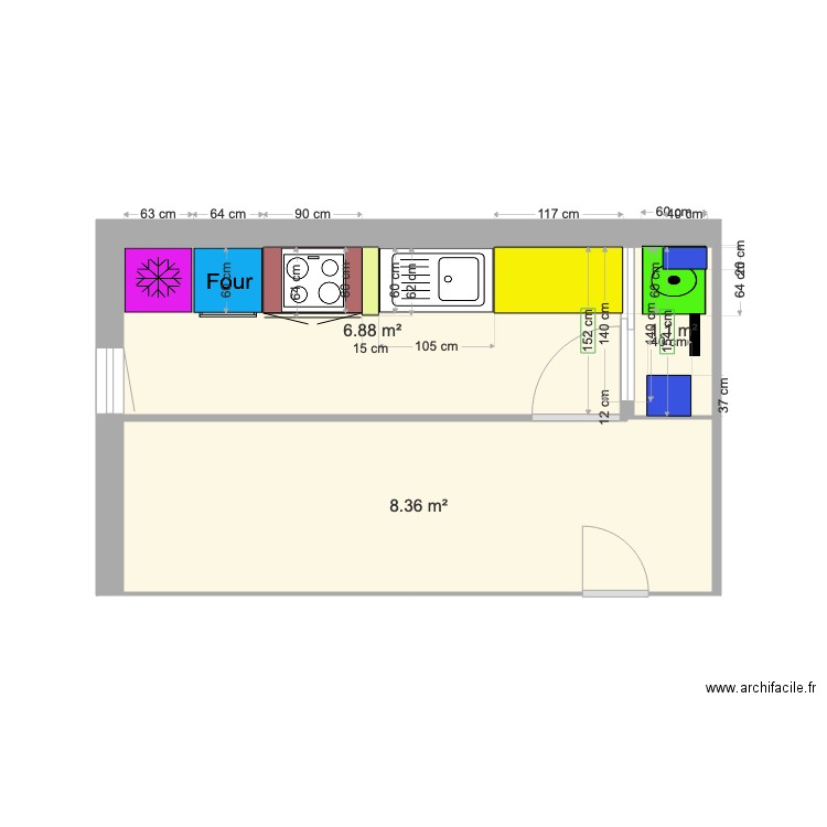 plancuisine. Plan de 0 pièce et 0 m2