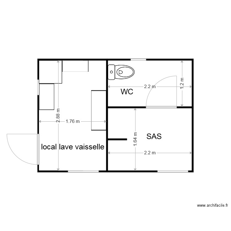 agencement actuel. Plan de 0 pièce et 0 m2