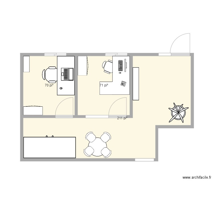 Bureau Oli Option 4. Plan de 0 pièce et 0 m2