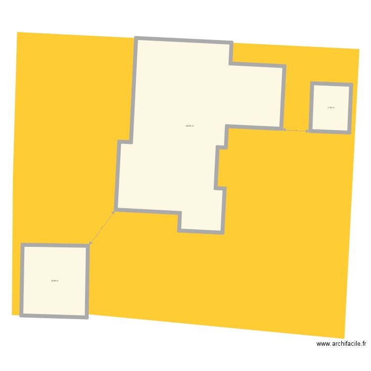 266 cadastre seul. Plan de 3 pièces et 189 m2