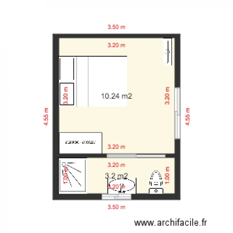 CHALET 1 CH 4. Plan de 0 pièce et 0 m2