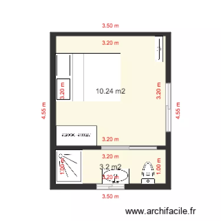 CHALET 1 CH 4. Plan de CHALET 1 CH 4. Plan de