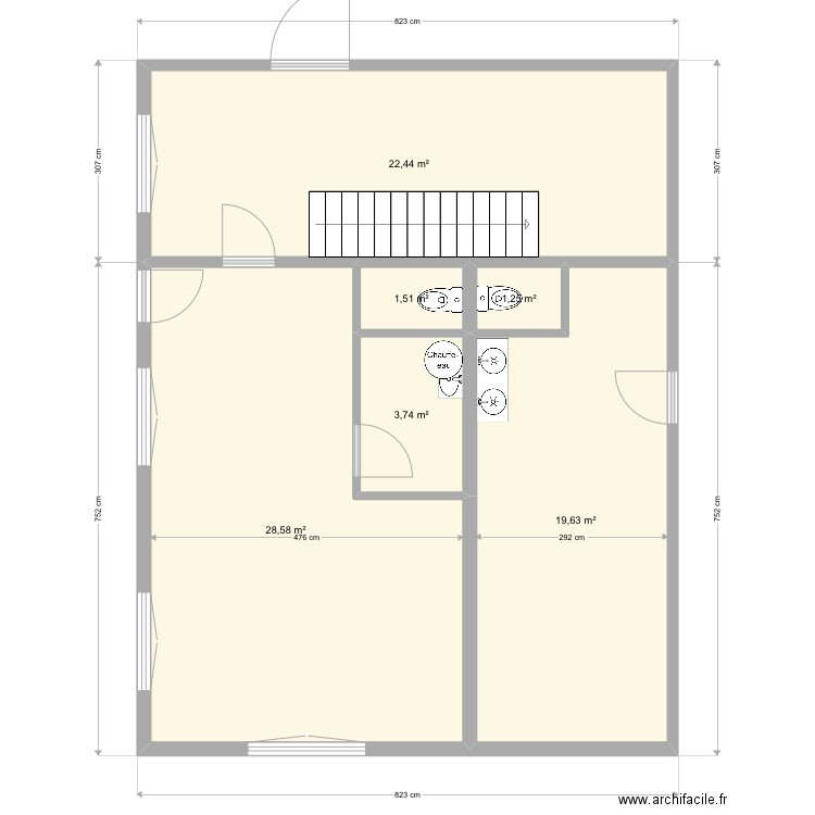 Bureau Mornant R+1. Plan de 0 pièce et 0 m2